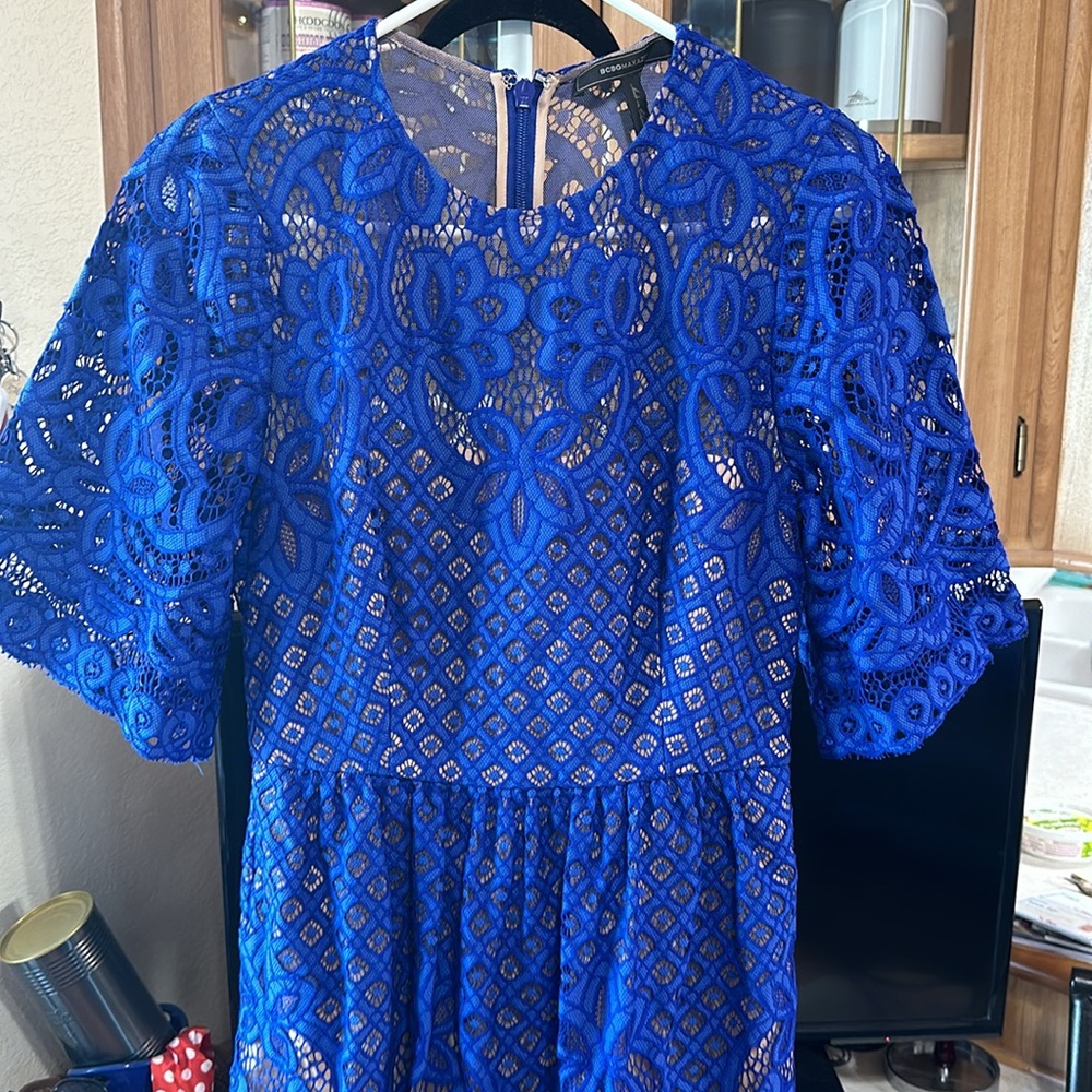 BCBGMAXAZRIA Blue Lace Dress - Picture 2 of 6